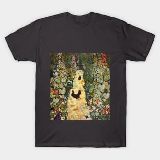 Garden Path with Hen after Klimt T-Shirt